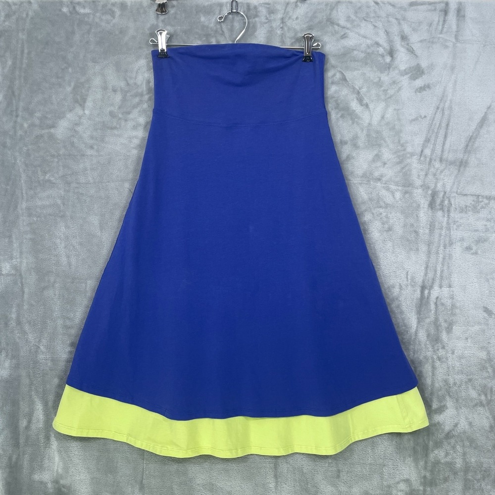 Lululemon 2-in-1 Mini Dress to Midi Skirt Size 4 Blue/Yellow 2 Layer Stretch